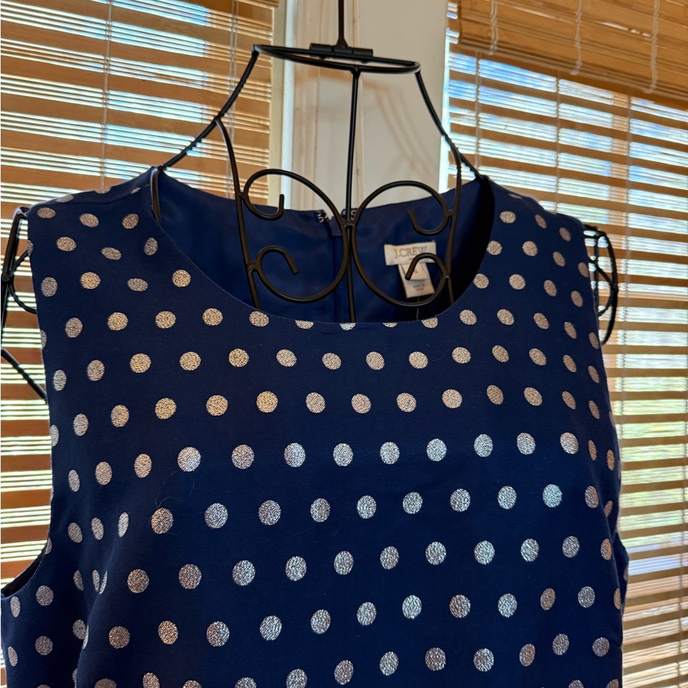 J.Crew Factory | Blue Polka Dot Dress NWT - Picture 3 of 5